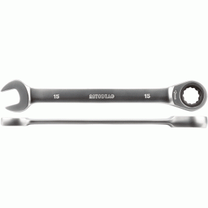 Combination ratchet wrench straight