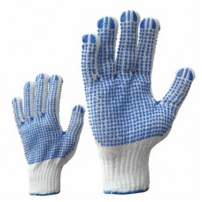 полиэстер вязаные перчатки с 2-х стор.резин.точеч.покр., 10 размер