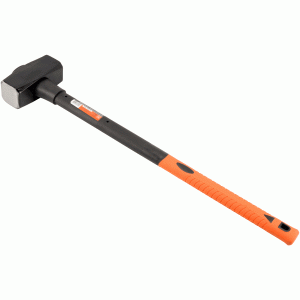 Sledgehammer with a long fiberglass handle