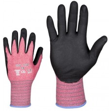 перчатки с нитриловым покрытием, красные