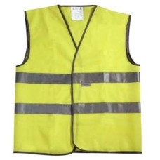 Signal vest class 2, with light-reflective stripes, polyester, yellow, M, VESTYE 320001