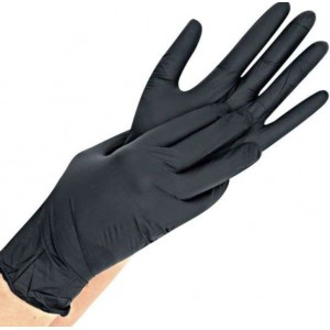 HYGOSTAR из нитрила перч.б/напыления 100 шт, черный, XL, V270M