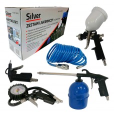 Pneumatic tools set 5pcs, SILVER
