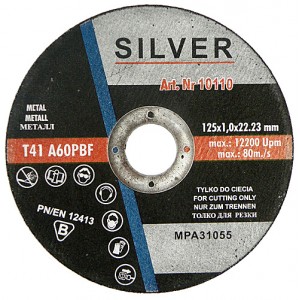 metal cutting wheel 125x1,0x22,2 SILVER