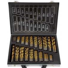 Set of drill bits HSS (1-10mm) 170pcs, SILVER