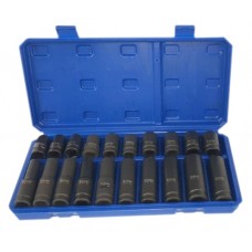 Set of impact heads, short and long, 20pcs SILVER