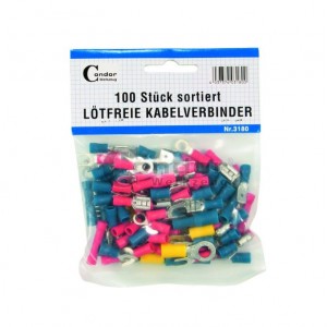 Cable lug set, 100 pcs. CONDOR C3180 (343180)