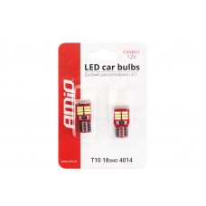 LED bulbs CANBUS 18SMD 4014 T10e W5W White 12V AMIO-01286