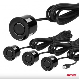 Светодиодный парктроник (комплект) с 4 датчиками черный AMIO-01565