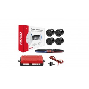 Parktronic kit MAX with reverse sensors 4 sensors, black, AMIO-02287