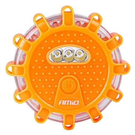 Avārijas signāllampa ar luktura funkciju, 3xAAA, IP65, 12SMD+3SMD, AMIO-02499 Priekšmetu skaits 1 gb 3502499