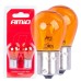 Halogen bulbs PY21W BA15S 12V ORANGE 2pcs blister AMIO-04354/03352