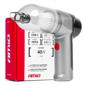 Беспроводной автомобильный пылесос HEPA 40W 4000mAh AMIO-03692