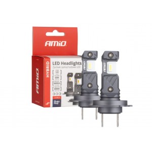 Светодиодные автомобильные лампы серии HYBRID H7 H18 6000K Canbus 60W AMIO-04115