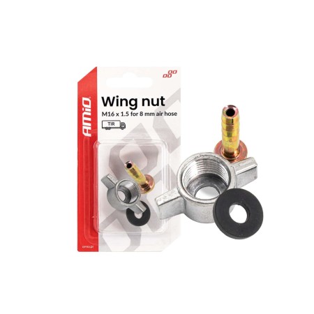M16 x 1,5 uzgrieznis ar fiksatoru 8 mm gaisa šļūtenei AMIO-04499 3504499