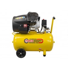 Tiešās piedziņas divvirzuļu kompresors 50L, 230V 8 bar, 180 l/m, 1100w, FORCEKRAFT BM30/50