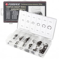Стопорные кольца внешние, 100 предметов FORSAGE, F-815 (12683)