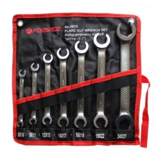 Set of split wrenches (rolling) , 7 pcs., PROFI (8x10,9x11,12x13,14x17,16x18,19x22,24x27 mm), FORSAGE, F-5075 (47330)
