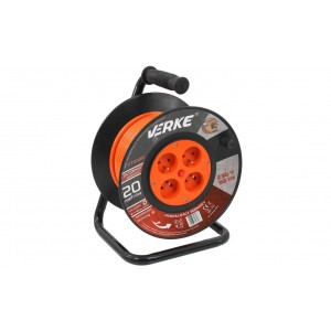 Reel-to-reel extension cord 3x1,0mm, 40m VERKE V70011