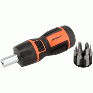 Screwdriver with interchangeable inserts