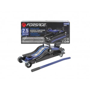 Hidrauliskais domkrats 2,5 t, 85-385 mm, zema profila, ar gumijas paliktni, RockForce, FORSAGE, T825010R