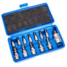 Inch bits 1/4',1/2', 3/8',HEX 13 pcs., ASTA