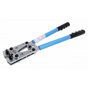 Crimping pliers for copper and aluminum cable lugs with hexagonal profile VERKE