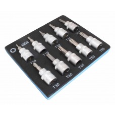 TORX uzgriežņu atslēgas 3/8  10 gab., SATRA