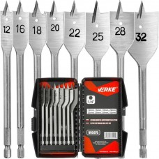 Wood drill bit set, 8 pcs , 12-32 mm, VERKE