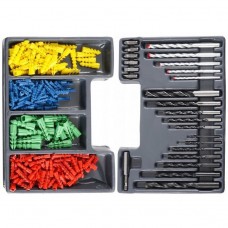 Set of drill bits and dowels (Metal, wood, concrete) 300pcs, VERKE