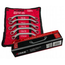 Set of curved C-wrenches (10x11, 12x13, 14x15, 16x17, 18x19 mm), VERKE