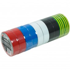 Изолента 10шт., 20mx19mm,VERKE