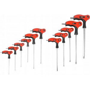 HEX BALL 11pcs T-blade screwdrivers. 2,0-10mm, VERKE