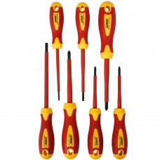 Screwdriver set 7 pcs, insulated, 1000V S2, VERKE PREMIUM LINE