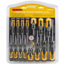Screwdriver set 15 pcs, S2, PREMIUM LINE VERKE