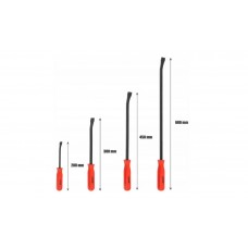 Set of scrapers, pliers, impactors 4 pcs, 200 x 10 mm; 300 x 15 mm;450 x 20 mm; 600 x 20 mm, VERKE, V05084