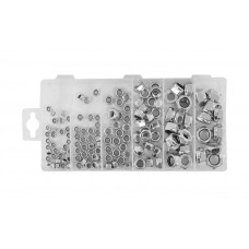 Набор шестигранных гаек контровочного типа  M4-M12 146шт,  VERKE V06704