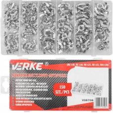 Набор гаек типа «барашек»,150 пр., М4;М5;М6;М8;М10 VERKE V06706