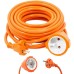 Удлинитель 2x1,0мм2, 10м H05VV-F,  VERKE V70100