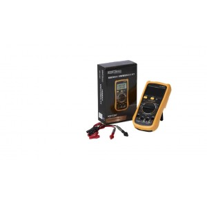 Digitālais daudzfunkciju testeris. Mēra spriegumu līdz 750 V, pārbauda diodes un tranzistorus. KRAFT&DELE, KD11297