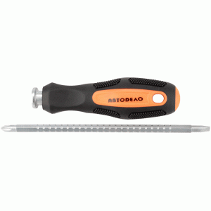Combination screwdriver with adjustable rod length
