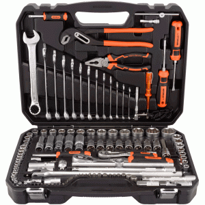Professional tools set 123 items 1/4" DR 1/2" DR