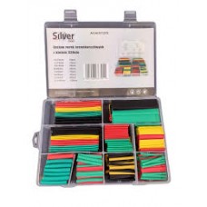 Термоусадочные трубки цветные с клеем 328 шт., SILVER S11379