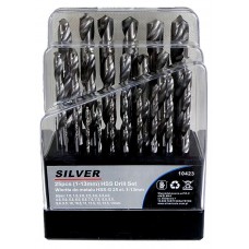 Metal drill bits 25 pcs. 1-13mm, SILVER