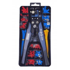 Клещи для снятия изоляции и набор насадок 160шт  SILVER	