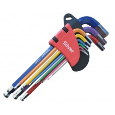 Hex keys 1,5-10mm 9pcs. HEX long, SILVER
