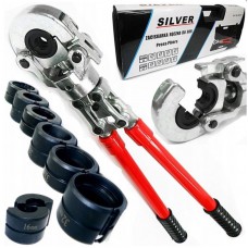 Manuālā hidrauliskā prese Pex-Al-Pex savienojumiem + 8 preses 16-32 mm SILVER, S10773
