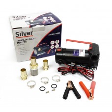 насос электрический  для перекачки/ дизельное топливо 12V , SILVER