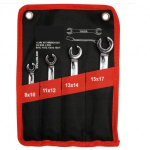 Set of split wrenches (rolling) , 4 pcs, SILVER