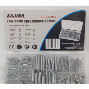 Set of springs 200 pcs., SILVER, S11365